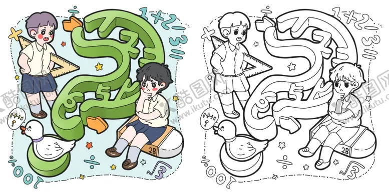 编号：14078007031310544023【酷图网】源文件下载-手绘儿童简笔画