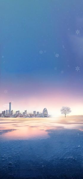 小雪海报冬天节气地产微信