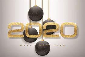 2020圣诞新年素材生日字体
