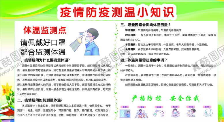 编号：21505209190218108504【酷图网】源文件下载-测温知识宣传栏