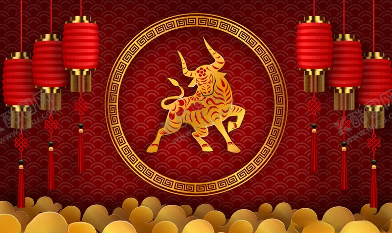 编号：79683803262233518730【酷图网】源文件下载-牛年春节海报