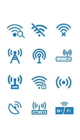 矢量wifi无线网络路由器信号