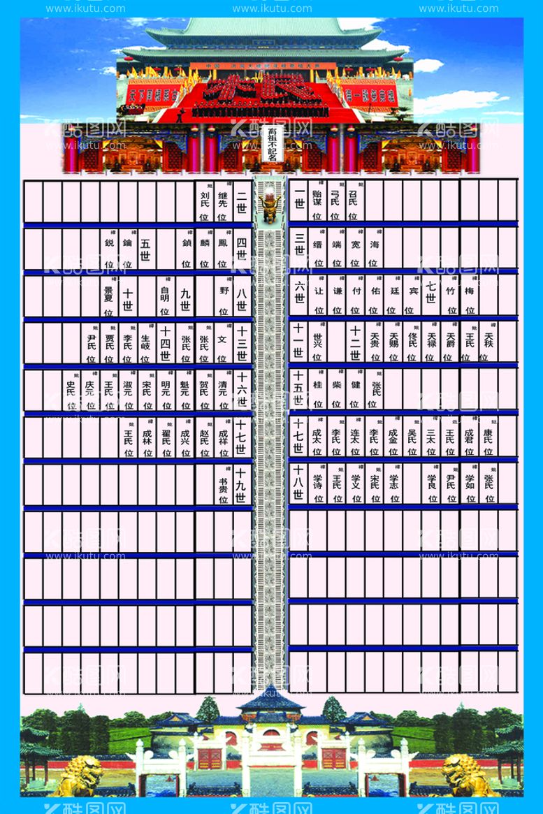 编号：23879410090605213106【酷图网】源文件下载-家谱