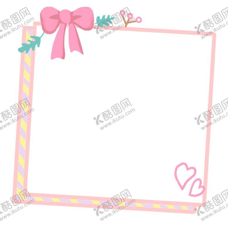 编号：59003510061005008612【酷图网】源文件下载-卡通蝴蝶结边框