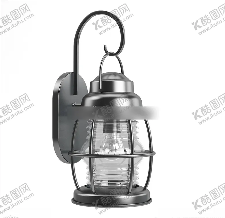 编号：52229305130436499585【酷图网】源文件下载-C4D模型路灯街灯复古