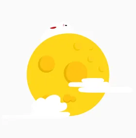 中秋玉兔月饼八十五假期灯笼传说