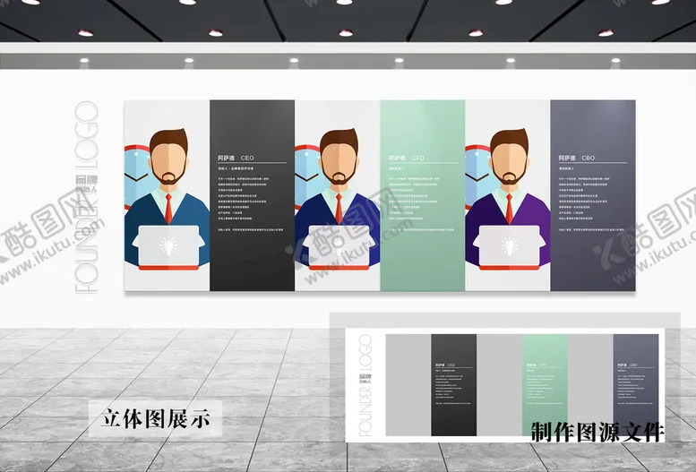 编号：35714809221432136705【酷图网】源文件下载-企业创始人公司文化墙