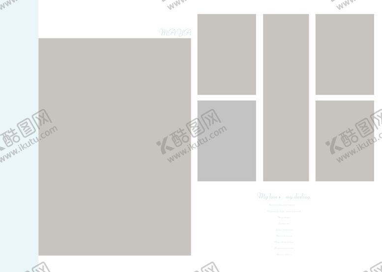 编号：47959906291021288417【酷图网】源文件下载-相册模板儿童婚纱