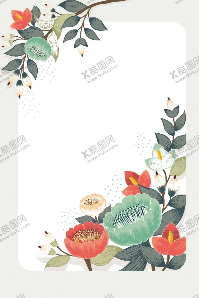 编号：82346901271334149955【酷图网】源文件下载-花卉边框