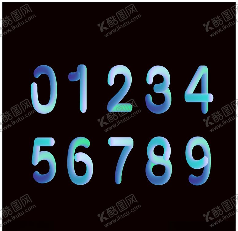 编号：94594009300747276364【酷图网】源文件下载-渐变数字