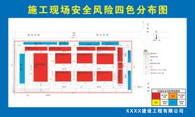 建筑施工现场安全风险四色分布图