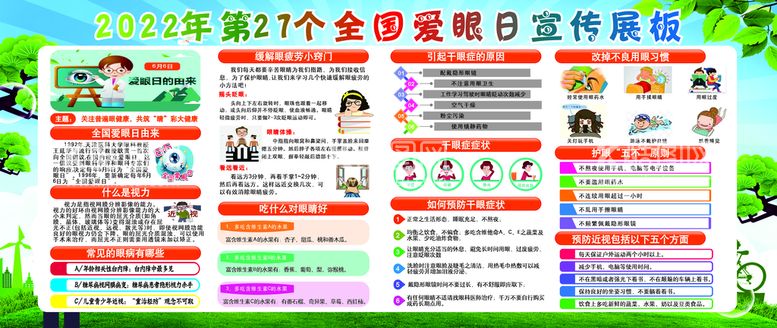 编号：40687501262358225500【酷图网】源文件下载-爱眼日宣传展板