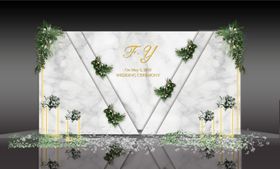 大理石婚礼迎宾区