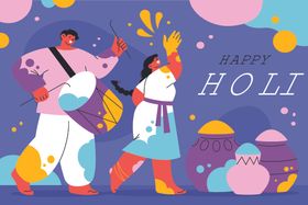 欢乐胡里节庆祝场景