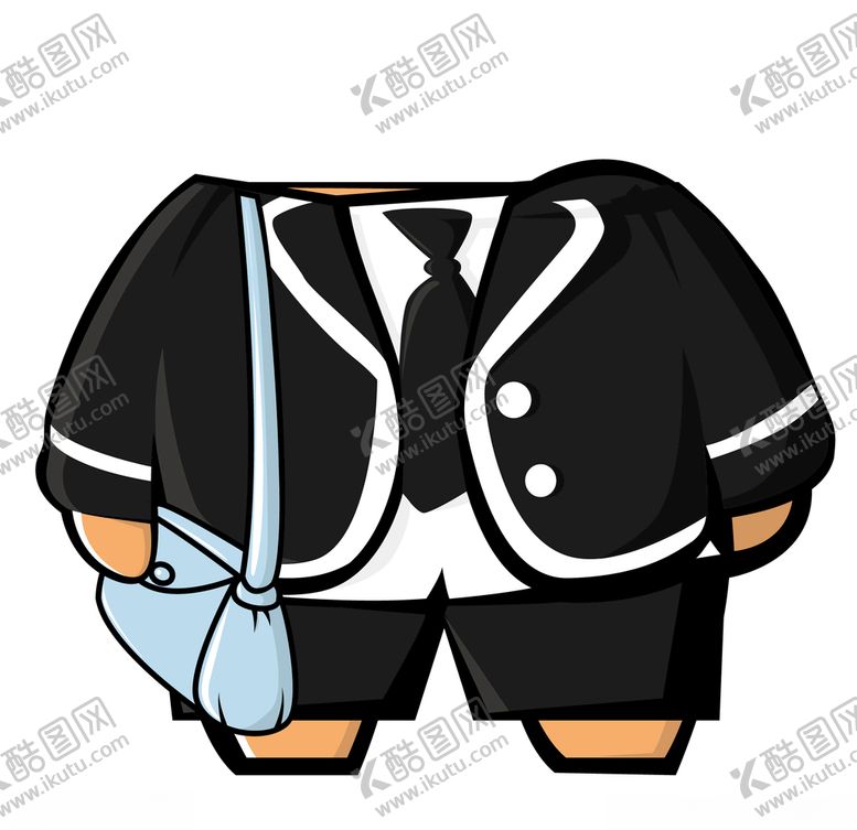 编号：46470807042303489513【酷图网】源文件下载-Q版可爱男装学生服矢量图