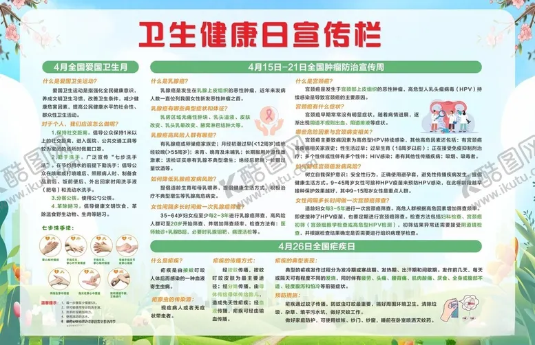 编号：35311802232058222234【酷图网】源文件下载-卫生健康日疟疾癌症防治宣传