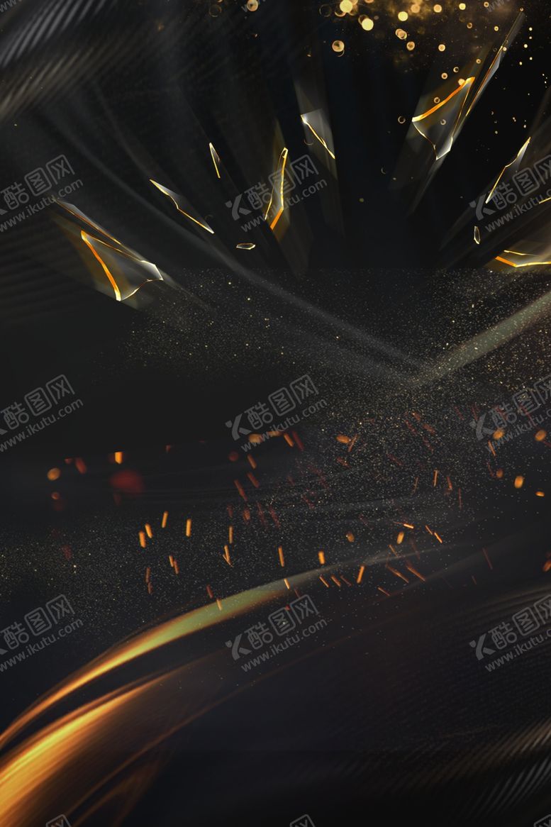 编号：46629707051415482392【酷图网】源文件下载-黑金海报背景