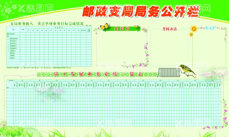 编号：32398512180601586024【酷图网】源文件下载-邮政公开栏