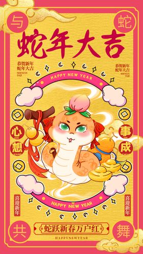 蛇年大吉海报海报节日素材