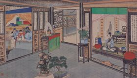 红楼梦场景精美工笔画