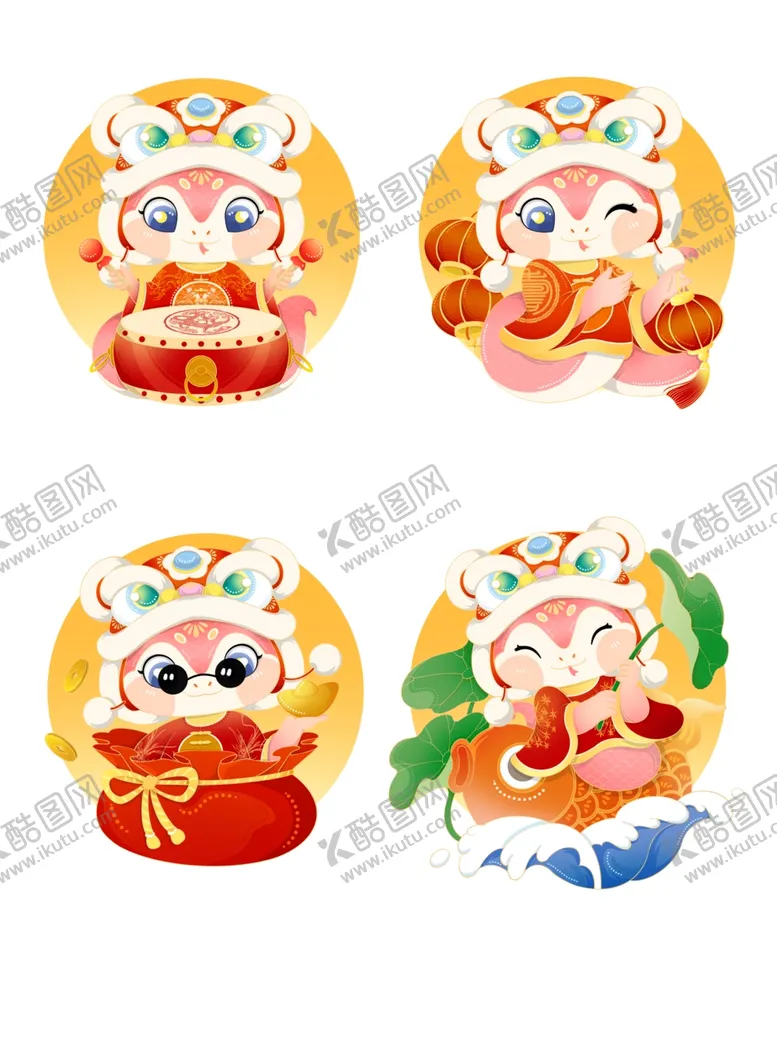 编号：18040601292139564151【酷图网】源文件下载-蛇年插画