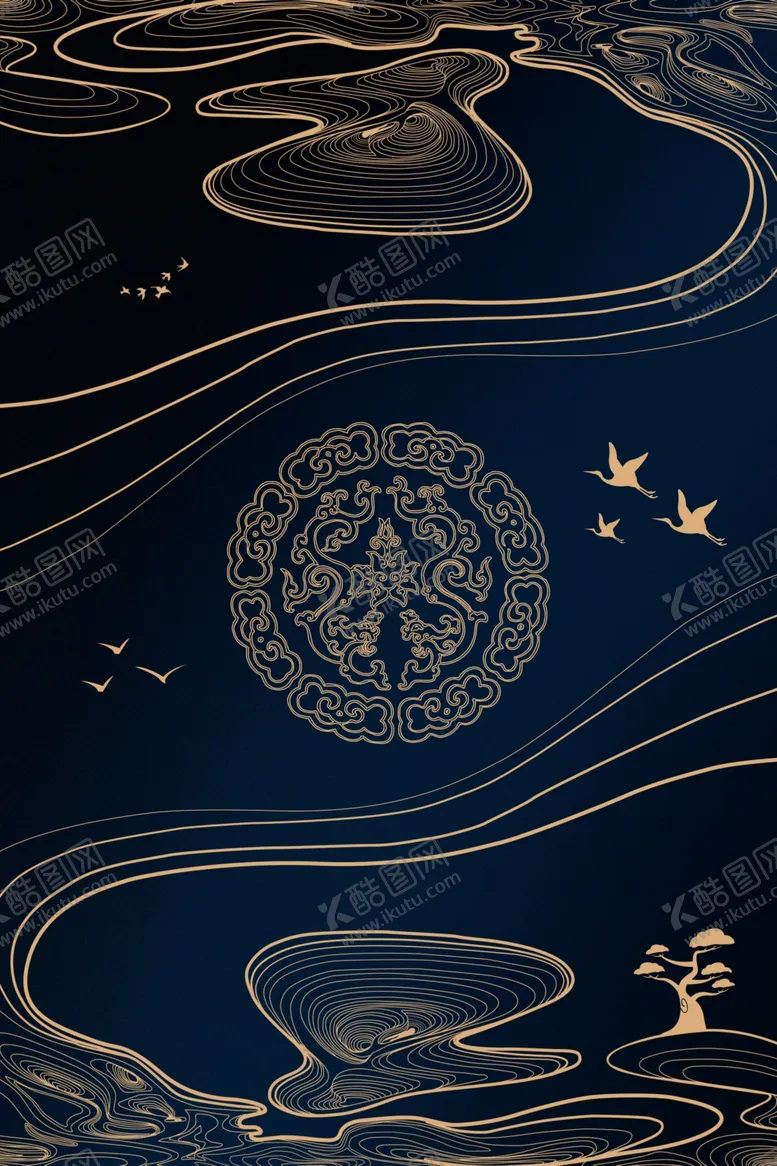 编号：67888305111400018169【酷图网】源文件下载-地产传统复古墙贴壁画素材