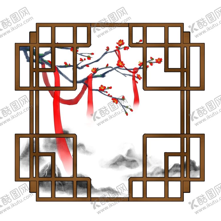 编号：43059505040735147205【酷图网】源文件下载-中式窗格