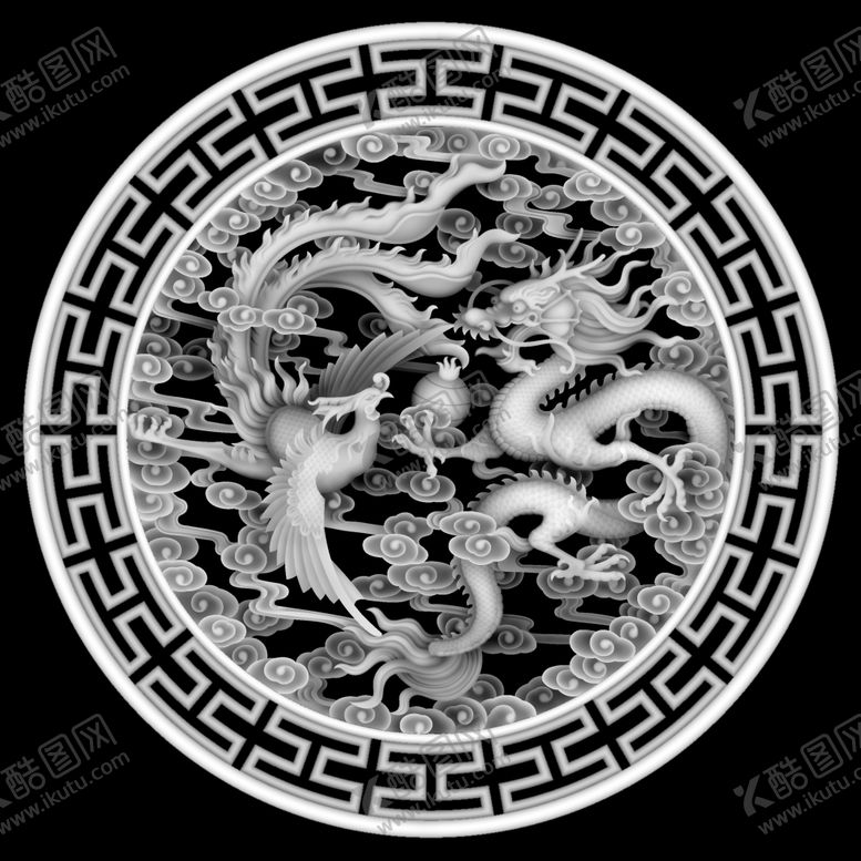 编号：19315810221258092328【酷图网】源文件下载-龙凤呈祥