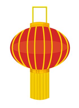 喜庆灯笼中国风原创作品迎客松