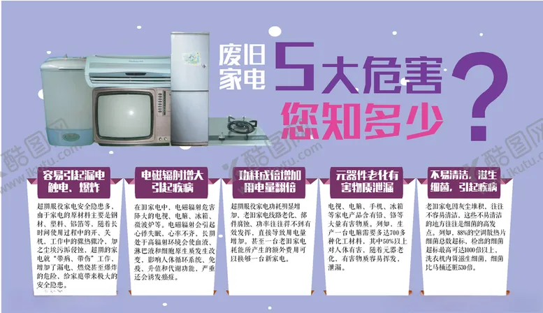 编号：33024204201642112532【酷图网】源文件下载-废旧家电五大危害
