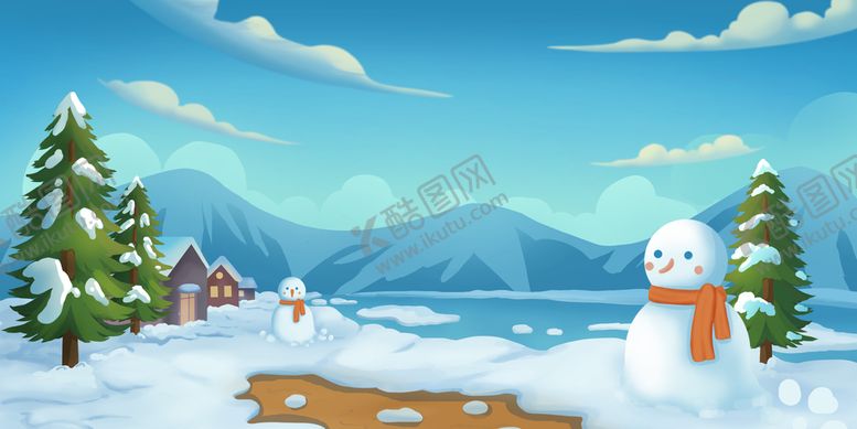 编号：24906309280241515493【酷图网】源文件下载-雪人插画