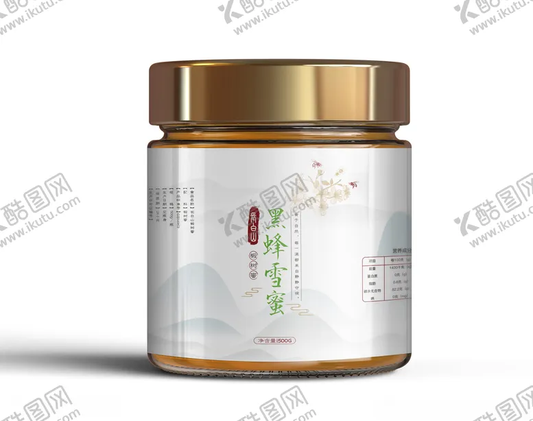 编号：62619509120020317072【酷图网】源文件下载-椴树蜜瓶贴蜂蜜标签蜂蜜包装
