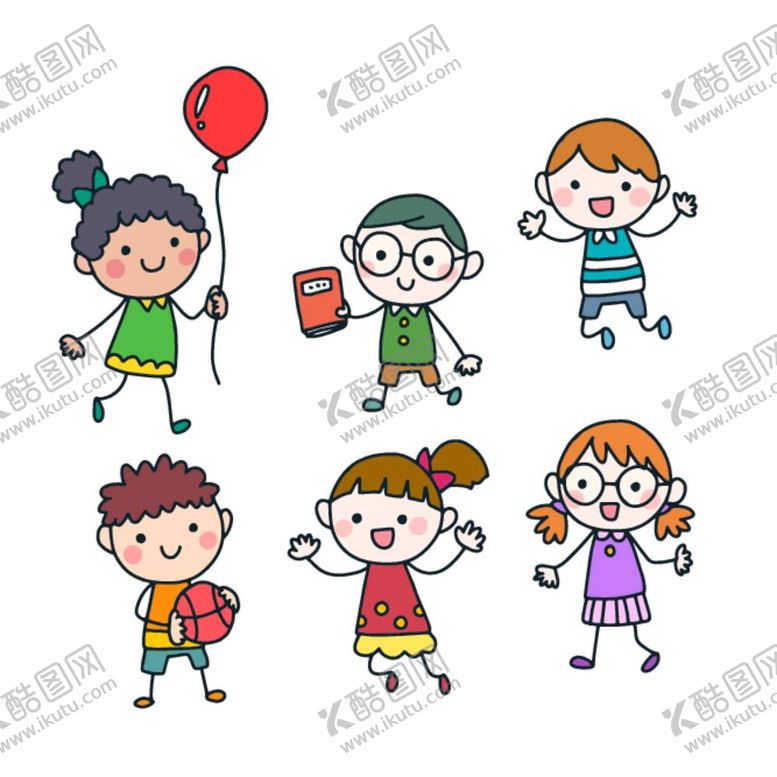 编号：48830312050220377907【酷图网】源文件下载-快乐卡通儿童插画