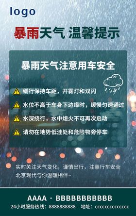 编号：87932509250344136382【酷图网】源文件下载-暴雨安全提示