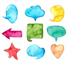 水彩手绘标签对话框