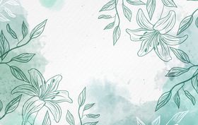 手绘花矢量图