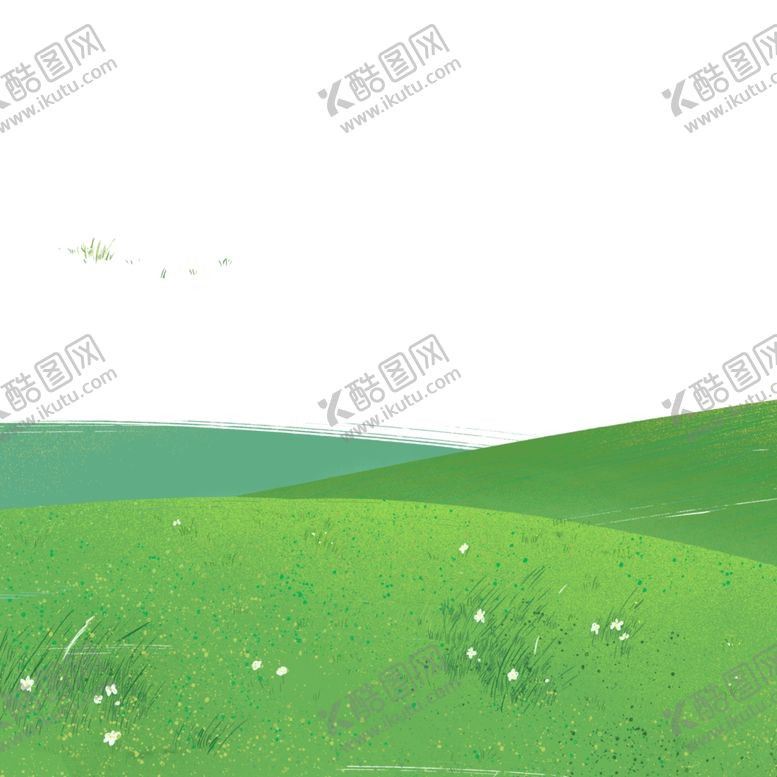 大草原颜色广袤宽广抠图