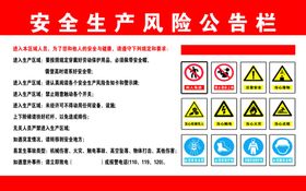 安全生产风险公告栏