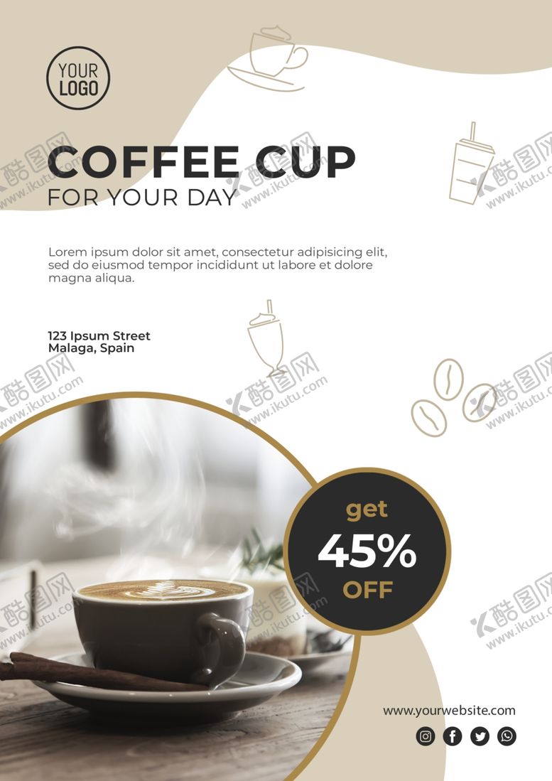 编号：23503209220005518099【酷图网】源文件下载-咖啡海报