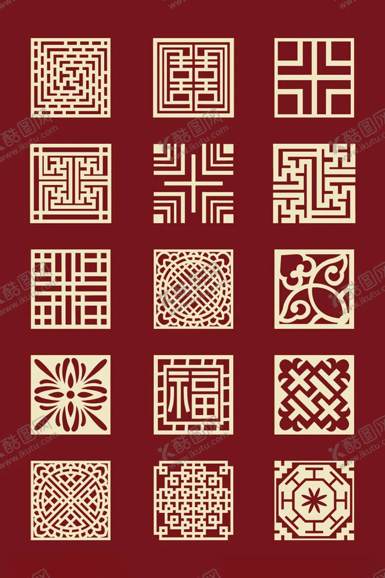 编号：32966106300011377305【酷图网】源文件下载-中国风花纹