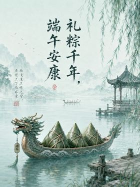 端午龙舟图祈愿享安康