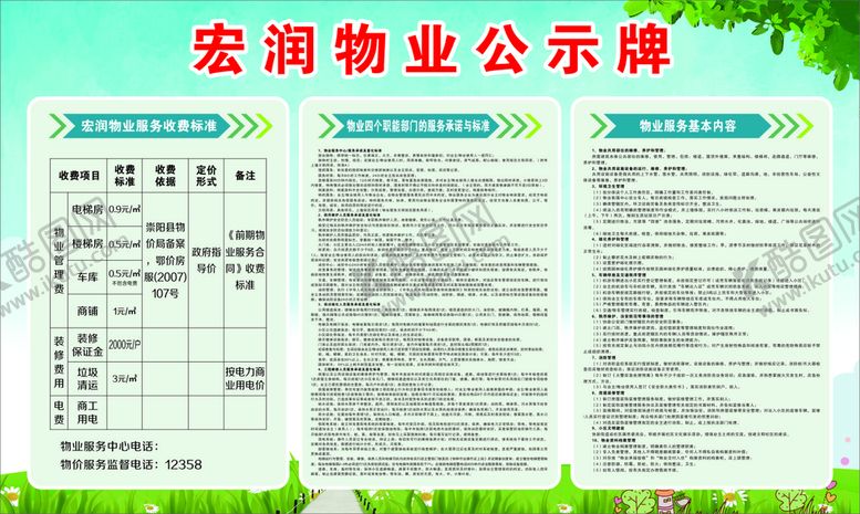 编号：71419201300306254741【酷图网】源文件下载-物业公示牌