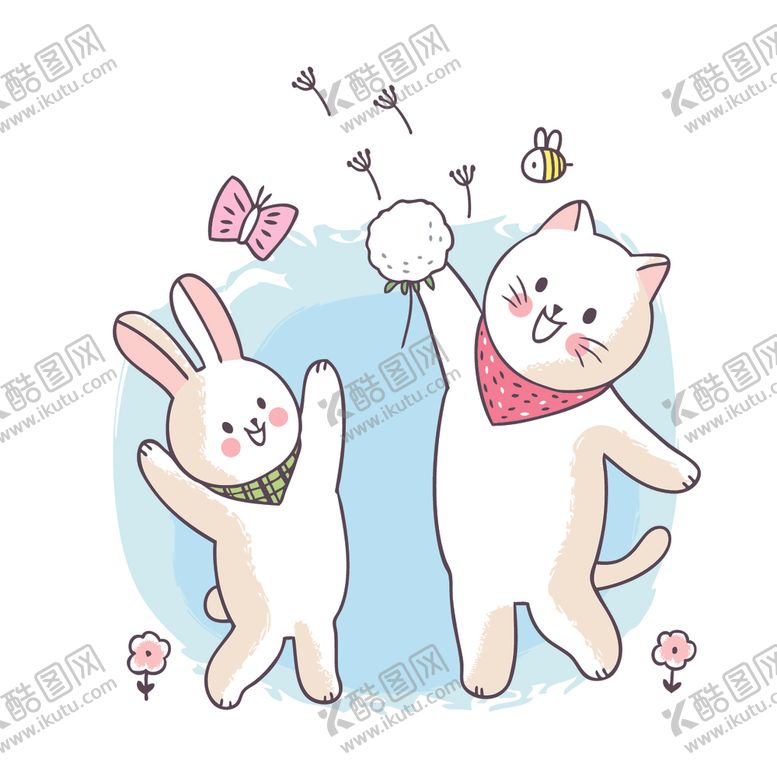 编号：97830607131050407467【酷图网】源文件下载-呆萌可爱小猫咪插画