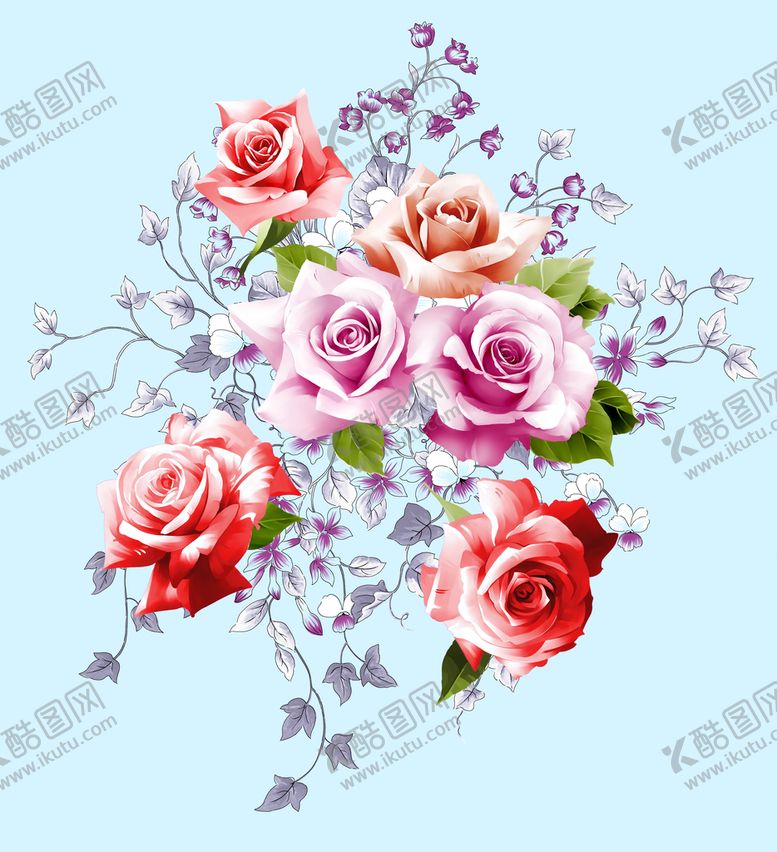 编号：74825310120654326408【酷图网】源文件下载-花卉图案