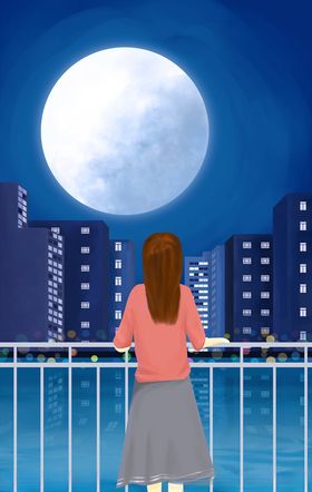 中秋手绘插画
