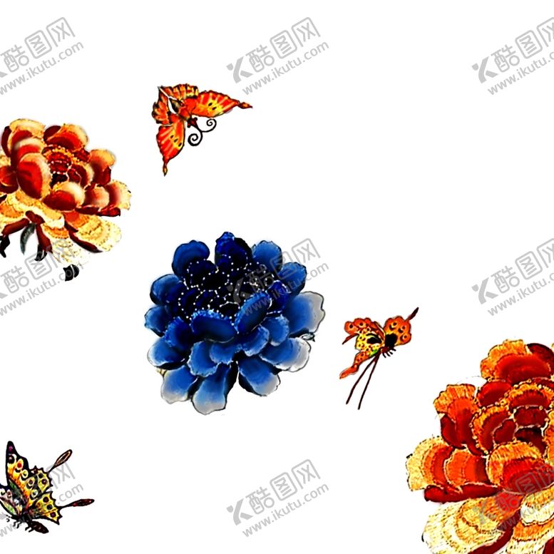 编号：56100310140139579654【酷图网】源文件下载-刺绣花牡丹花