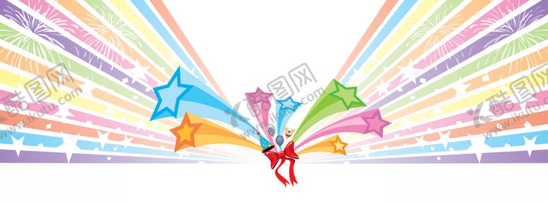 编号：59569209301809255166【酷图网】源文件下载-星形发散彩色庆祝背景