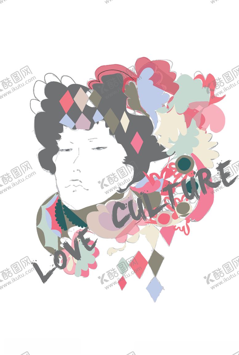 编号：55572409281403539545【酷图网】源文件下载-女装人物印花