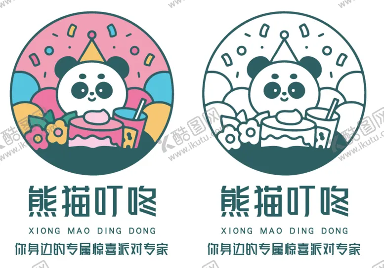 编号：29675109151733061729【酷图网】源文件下载-熊猫叮咚logo