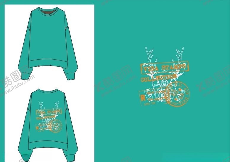 编号：31212406191438566266【酷图网】源文件下载-女装卫衣图案设计